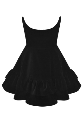 Юбка - корсет (сарафан) "Жанэль" черная, бархат, мини