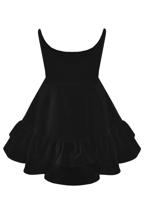 Юбка - корсет (сарафан) "Жанэль" черная, бархат, мини