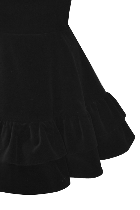 Юбка - корсет (сарафан) "Жанэль" черная, бархат, мини