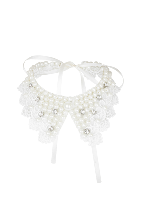 Воротник из жемчуга, кружево