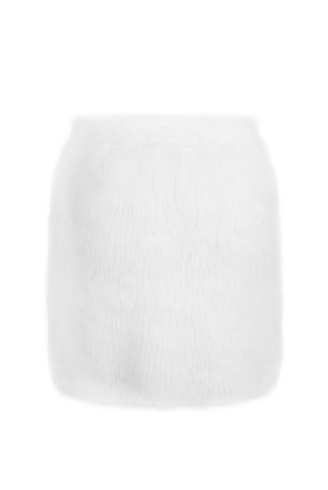 Юбка белая, мини (40 см), ангора, пушистая