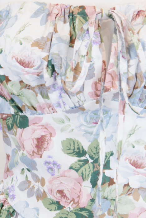 Платье "Фифи" Розово-Голубое,Мини,Хлопок