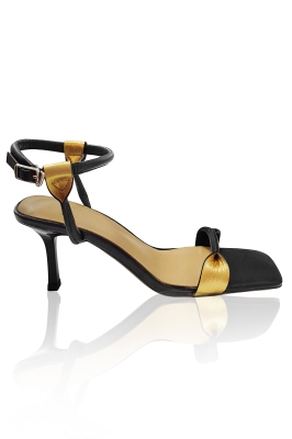 Босоножки "Элея" черные, кожа