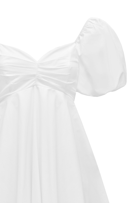 Платье "Гэбби" белое, хлопок, рукава фонарики, мини