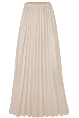 Юбка "плиссе" пудровая, нюдовая, миди (длина 90 см)