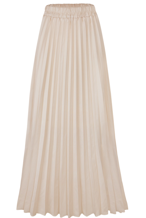 Юбка "плиссе" пудровая, нюдовая, миди (длина 90 см)