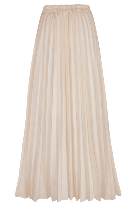 Юбка "плиссе" пудровая, нюдовая, миди (длина 90 см)