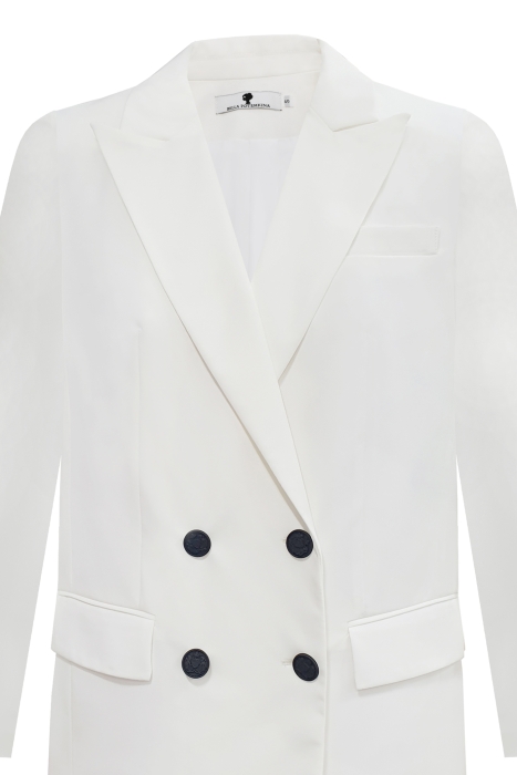 Пиджак - жакет "Дионис" молочный, двубортный