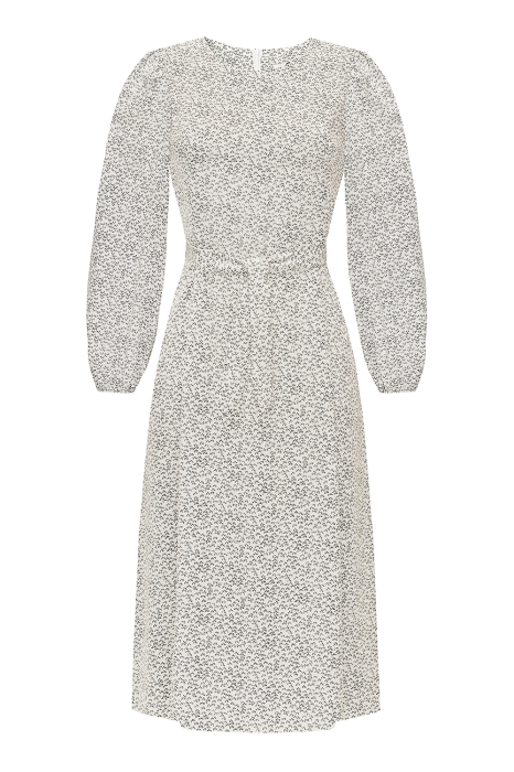 Платье "Элена" белое, принт цветы, РОСТ 165