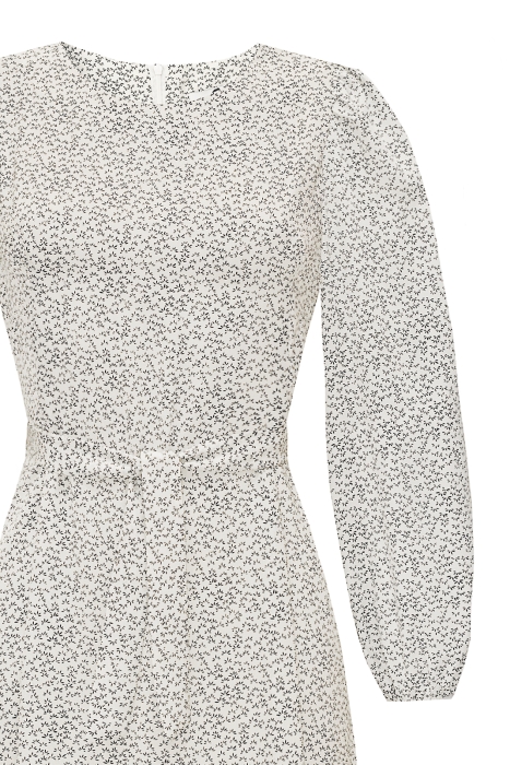 Платье "Элена" белое, принт цветы, РОСТ 165