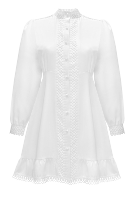 Платье "Глоудис" белое, с кружевом