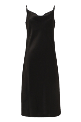 Платье - комбинация "Шерри" черная, атлас (шелк)