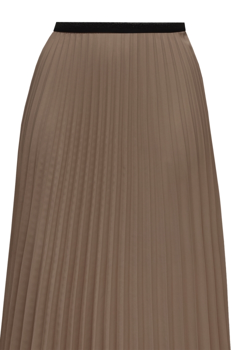 Юбка темно - бежевая, плиссе, макси (длина 100 см)