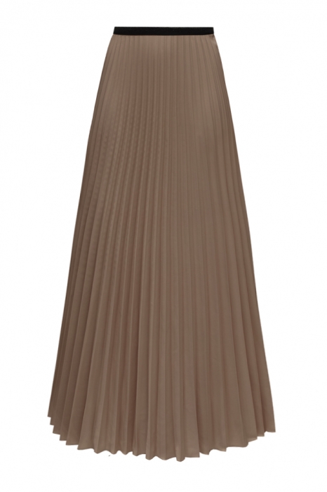 Юбка темно - бежевая, плиссе, макси (длина 100 см)