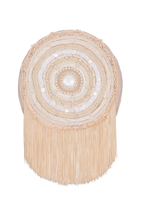 Ридикюль круглый молочный "жемчуг"