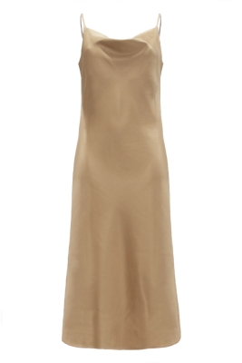 Платье - комбинация "Шерри" золотистая, атлас (шелк)