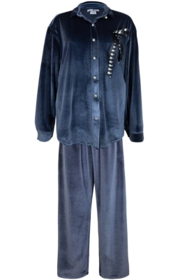 Костюм - пижама "Винтер" серый, бархат