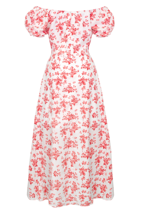 Платье "Розарио" Красно Цветочный принт