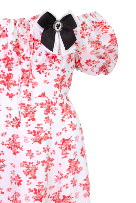 Платье "Розарио" Красно Цветочный принт