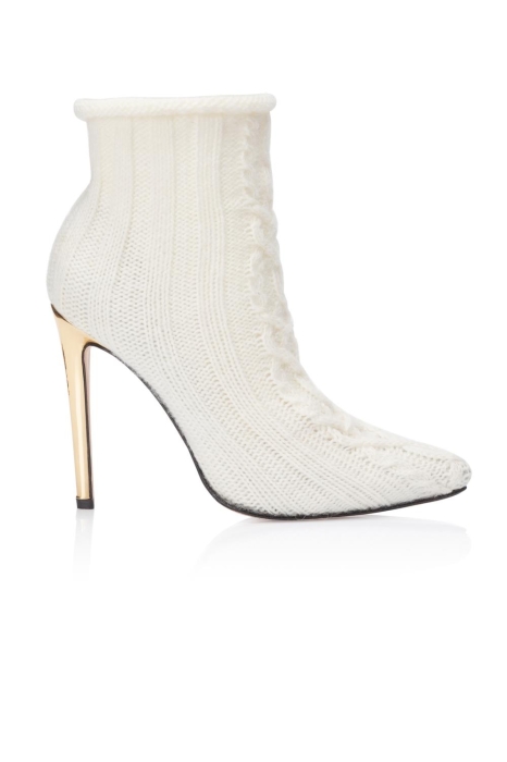 Ботильоны "AW 18-19" вязанные, молочные