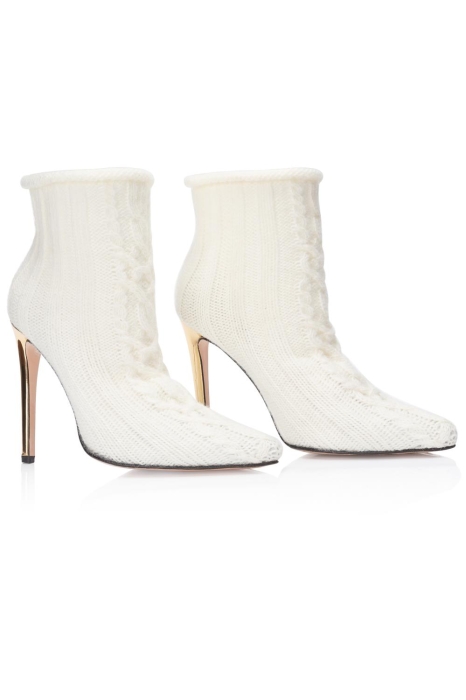 Ботильоны "AW 18-19" вязанные, молочные