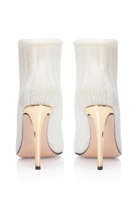 Ботильоны "AW 18-19" вязанные, молочные