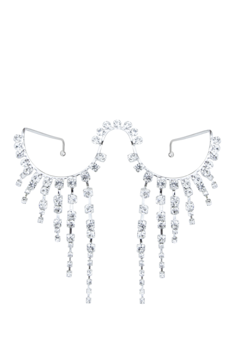 Очки "Гламур" серебристые, декорированы камнями - стразами