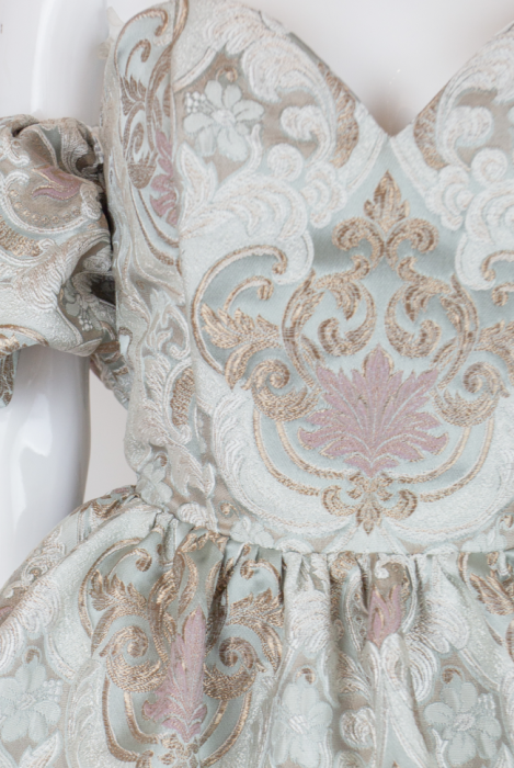 Платье "Версаль" тиффани,королевский жаккард,мини
