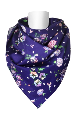 Платок фиолетовый, принтованный