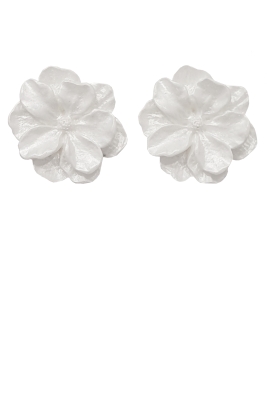 Серьги "Цветы" белые
