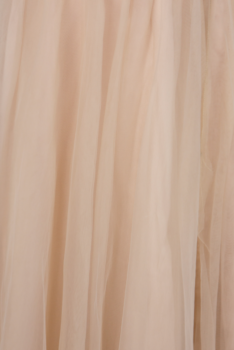 Платье "Рафаэль" корсетное, нюдовое, бежевое, вышивка, на завязках, макси