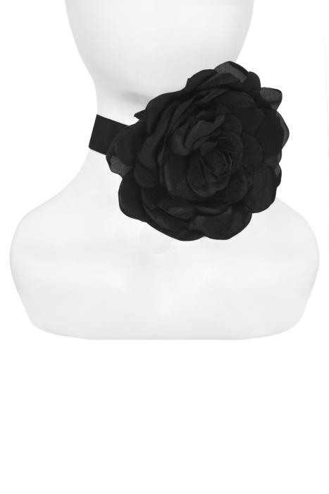 Брошь - чокер "Роза" черный