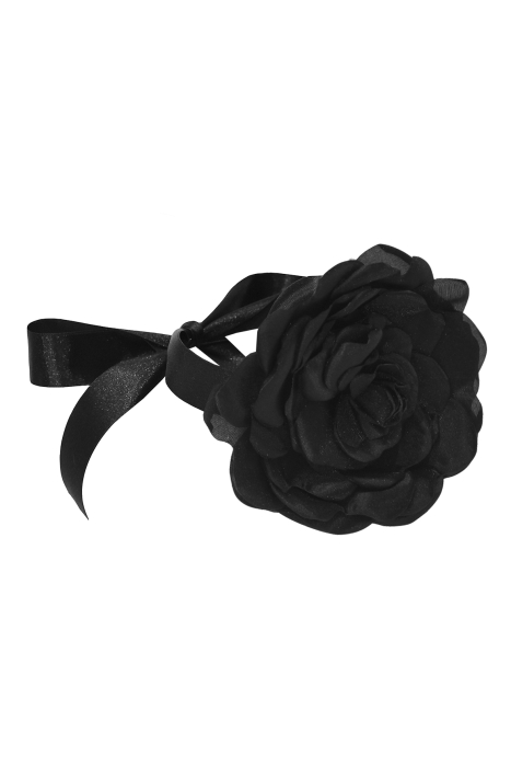 Брошь - чокер "Роза" черный