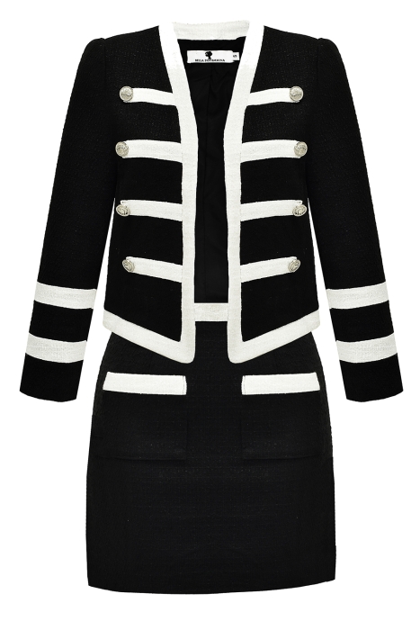 Костюм "Тиана" черный, белые вставки