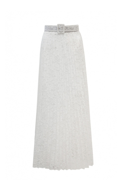 Юбка "Меллани" белая, кружево, плиссе (100 см)