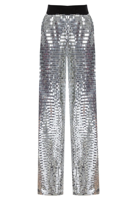 Брюки "Фэйт", серебристые, пайетки 