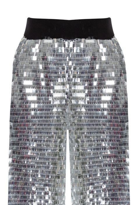 Брюки "Фэйт", серебристые, пайетки 