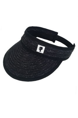 Козырек соломенный, черный