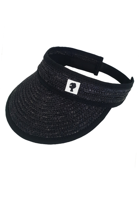 Козырек соломенный, черный