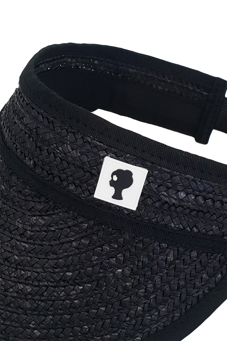 Козырек соломенный, черный