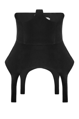 Пояс-корсет "Эвет" черный, бархат