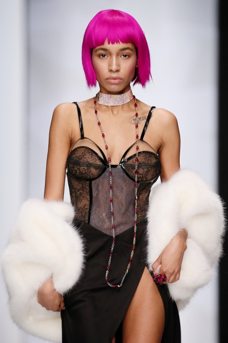 Набор "Джанет", платье черное, макси + молочное манто