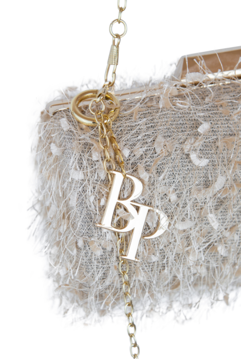 Сумка - клатч "Бахрома" бежевый