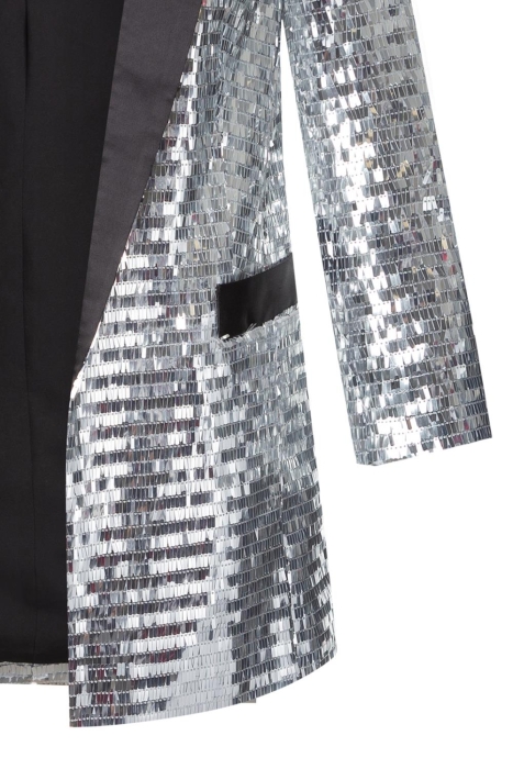 Жакет "Сент", серебристый, пайетки NEW