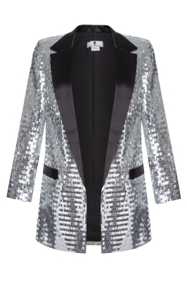 Жакет "Сент", серебристый, пайетки NEW