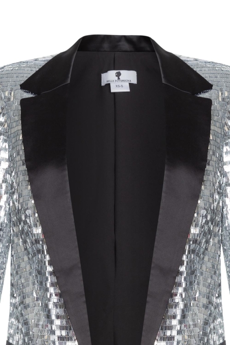 Жакет "Сент", серебристый, пайетки NEW