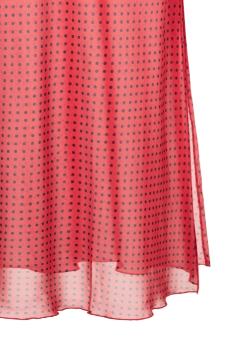 Платье "Виолетта" красное, черный горох