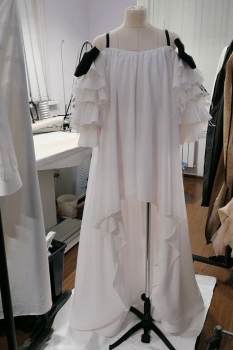 Платье "Сюзанна" белое, с бантами