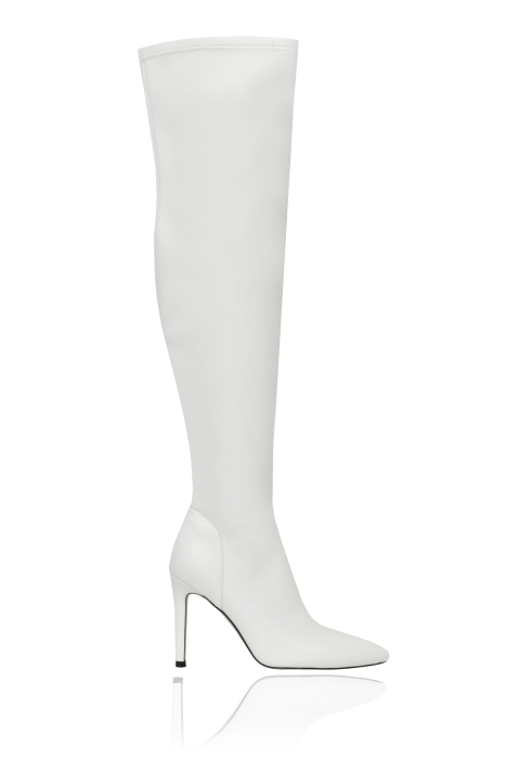 Сапоги - ботфорты белые