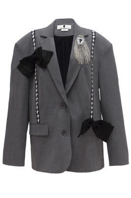 Пиджак - жакет "Адажио" серый, костюмка